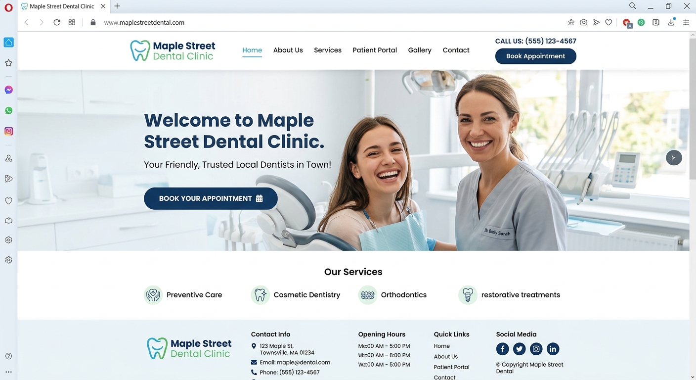Bright Smile Dental website preview